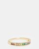 Pieces Plus Pieces Curve 18k plated rainbow stacking ring in gold - 1