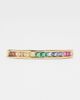 Pieces Plus Pieces Curve 18k plated rainbow stacking ring in gold - 2