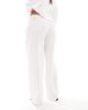 Pieces Plus Pieces Curve crinkle cotton wide leg pants in cloud white - part of a set - 4