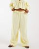 Pieces Plus PIECES Curve crinkle cotton wide leg pants in pastel yellow - part of a set - 2