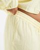 Pieces Plus PIECES Curve crinkle cotton wide leg pants in pastel yellow - part of a set - 4