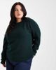 Pieces Plus Pieces Curve high neck sweater in deep green - 1