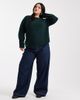 Pieces Plus Pieces Curve high neck sweater in deep green - 2