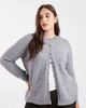 Pieces Plus Pieces Curve knit cardigan in medium heather gray - 1