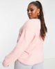 Pieces Plus Pieces Curve knitted cardigan in light pink - 2
