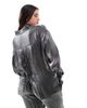 Pieces Plus Pieces Curve oversized shirt in metallic gray - part of a set - 3
