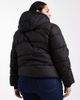 Pieces Plus Pieces Curve padded coat with hood in black - 4