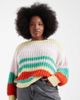 Pieces Plus Pieces Curve retro stripe knit sweater in multi - 1