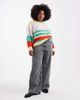 Pieces Plus Pieces Curve retro stripe knit sweater in multi - 2