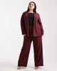 Pieces Plus Pieces Curve tailored blazer in burgundy pinstripe - part of a set - 2