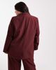 Pieces Plus Pieces Curve tailored blazer in burgundy pinstripe - part of a set - 4