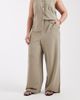 Pieces Plus PIECES Curve tailored high waist wide leg pants in pale khaki green - part of a set - 2