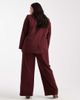Pieces Plus Pieces Curve tailored pants in burgundy pinstripe - part of a set - 4