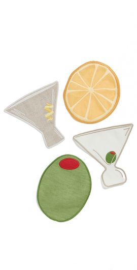 Piecework Puzzles Piecework Puzzles Martini Napkins Blue One