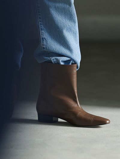 pieton PERTH wide boots_saddle brown