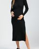 Pietro Brunelli Maternity Pietro Brunelli Maternity Penelope Long Sleeve Rib Maternity Midi Sweater Dress - 1