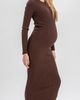 Pietro Brunelli Maternity Pietro Brunelli Maternity Stella Long Sleeve Rib Body-Con Maternity Dress - 3