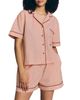 Piglet In Bed Piglet in Bed Plain Linen Blend Shorts Set - 1