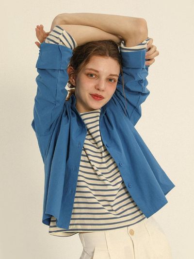 Pigment Basic Crop Shirt (PBE02S-WNBW005)