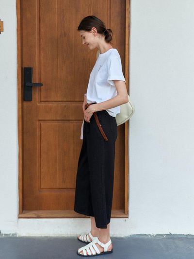 Pigment Cotton Half-Elastic Waist Pants (PBDM-WPTW022)