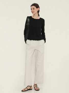 Pigment Cotton Pin-tuck Wide Pants (PBDM-WPTW009)