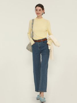 Pigment Hidden Elastic Band Magic Denim Pants (PBE02S-WDPW001)