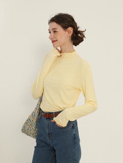Pigment Punching Lily Long Sleeve T-shirt (PBE03S-DLTW007)