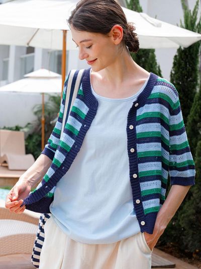 Pigment Rainbow Scarf Cardigan (PBE04M-NCDW002)