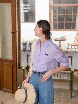 Pigment Solid/Stripe Organic Cotton Pocket Button-Down Shirt (PBE03S-WNBW027)