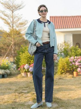 Pigment Structured Wide Denim Pants (PBD09F-WDPW006)
