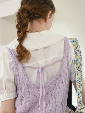 Pigment Summer Back Ribbon Vest (PBE03S-NVTW009)