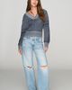 Pilcro 100% Cashmere Deep-V Sweater - 4
