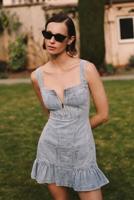 white christmas dresses Pilcro + The Letterpress Anthropologie Bleached Florals Jeans (26W PLU –  The Thrifty Hippy main image 0