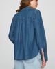 Pilcro 100% Cotton Denim Ruffled Buttondown Shirt - 2