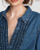 Pilcro 100% Cotton Denim Ruffled Buttondown Shirt - 3