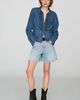 Pilcro 100% Cotton Denim Ruffled Buttondown Shirt - 4