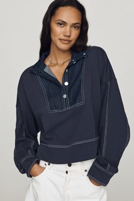Pilcro 100% Cotton East-West Pullover