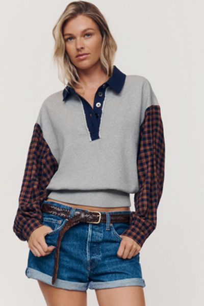 Pilcro 100% Cotton Mixed Knit Pullover