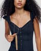 Pilcro 100% Cotton Ruffled Denim Midi Dress - 3