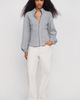 Pilcro 100% Cotton Seamed Zip-Up Jacket Top - 4