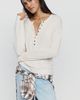 Pilcro 100% Cotton Slub Henley Top - 1