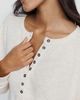 Pilcro 100% Cotton Slub Henley Top - 2