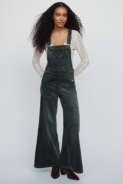 Pilcro Adi Corduroy Flare Overalls