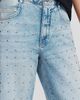Pilcro Adi High Rise Wide Leg Studded Jeans - 4