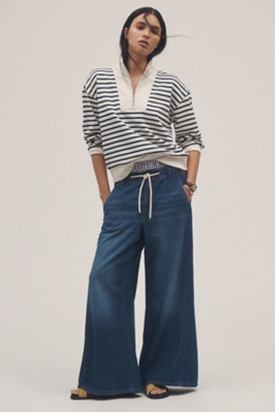 Pilcro Adi Pull-On Mid-Rise Flare Jeans