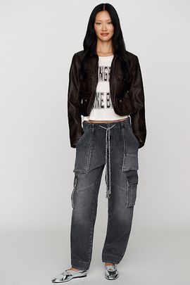 Pilcro Aleutian Peg High Rise Taper Utility Jeans
