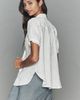 Pilcro Aly 100% European Linen Puff-Sleeve Blouse - 2