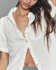 Pilcro Aly 100% European Linen Puff-Sleeve Blouse - 3
