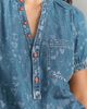 Pilcro Aly Denim Puff-Sleeve Heart Blouse by Pilcro - 2
