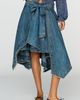 Pilcro Asymmetric Raw-Edge Tie-Waist Skirt - 2